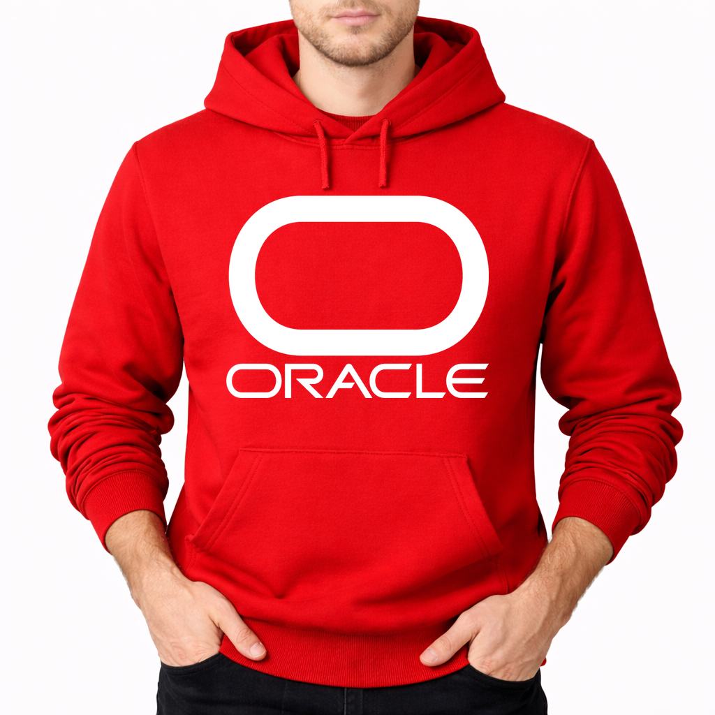 Men's Oracle White Pullover Hoodie - Red