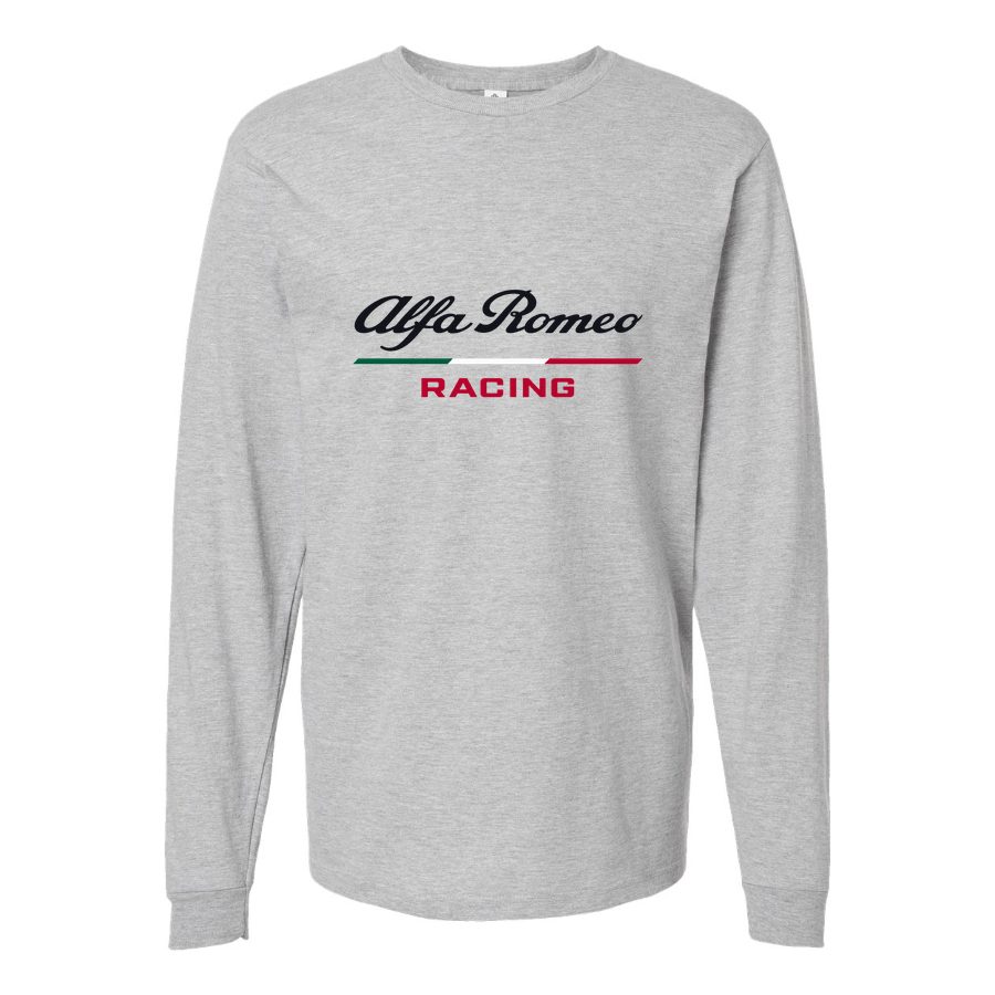 Men's Alfa Romeo Racing Long sleeves Cotton Blend T-Shirt - Gray