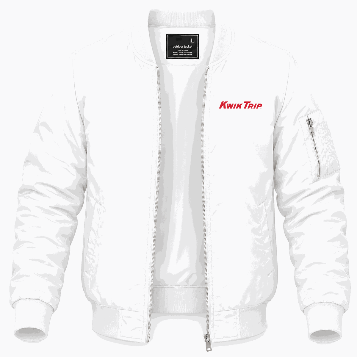 Men's Kwik Trip Lightweight Bomber Jacket - White