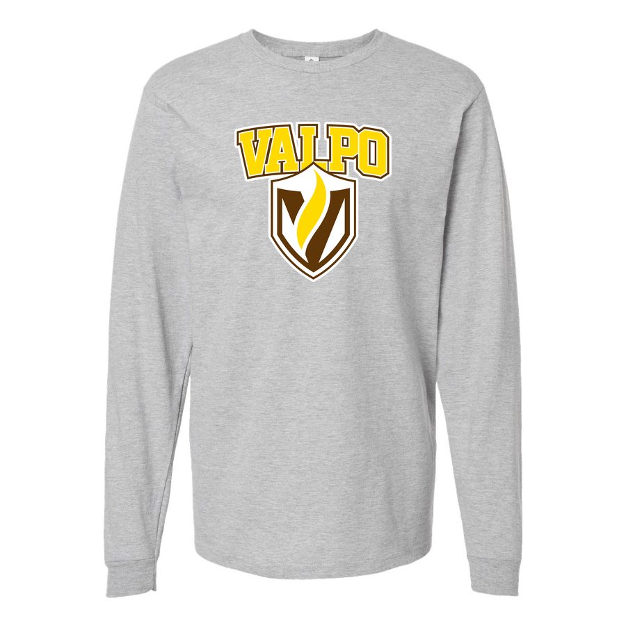 Men's Valparaiso Crusaders Logo Long sleeves Cotton Blend T-Shirt - Gray
