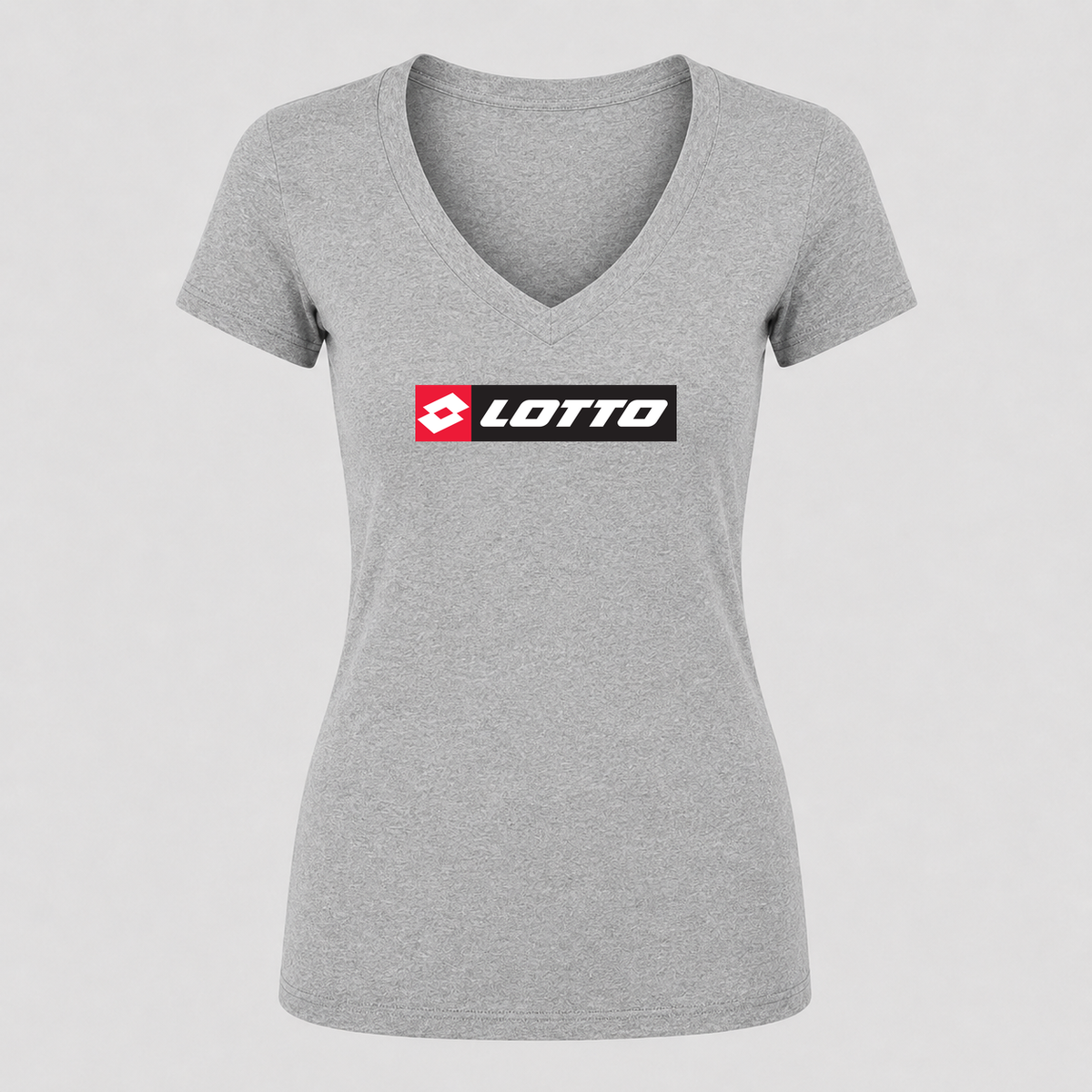 Women's Lotto V Neck T-Shirt in gray
