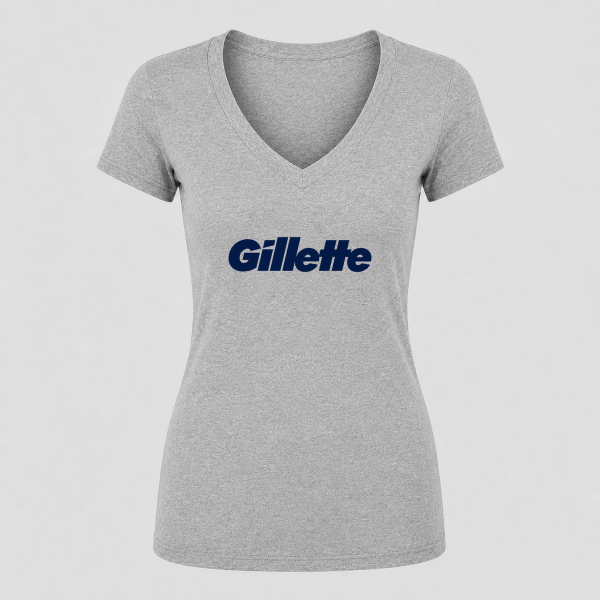 Women's Gillette V Neck T-Shirt in gray