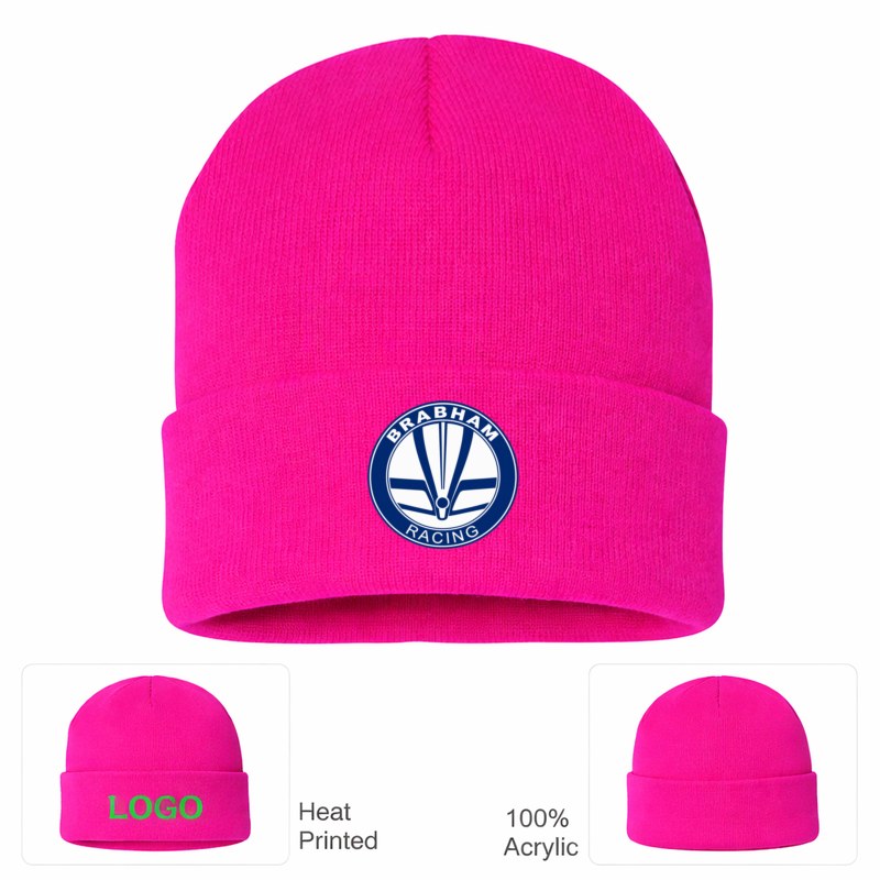 Formula 1 Brabham Racing Beanie Hat - Hot Pink