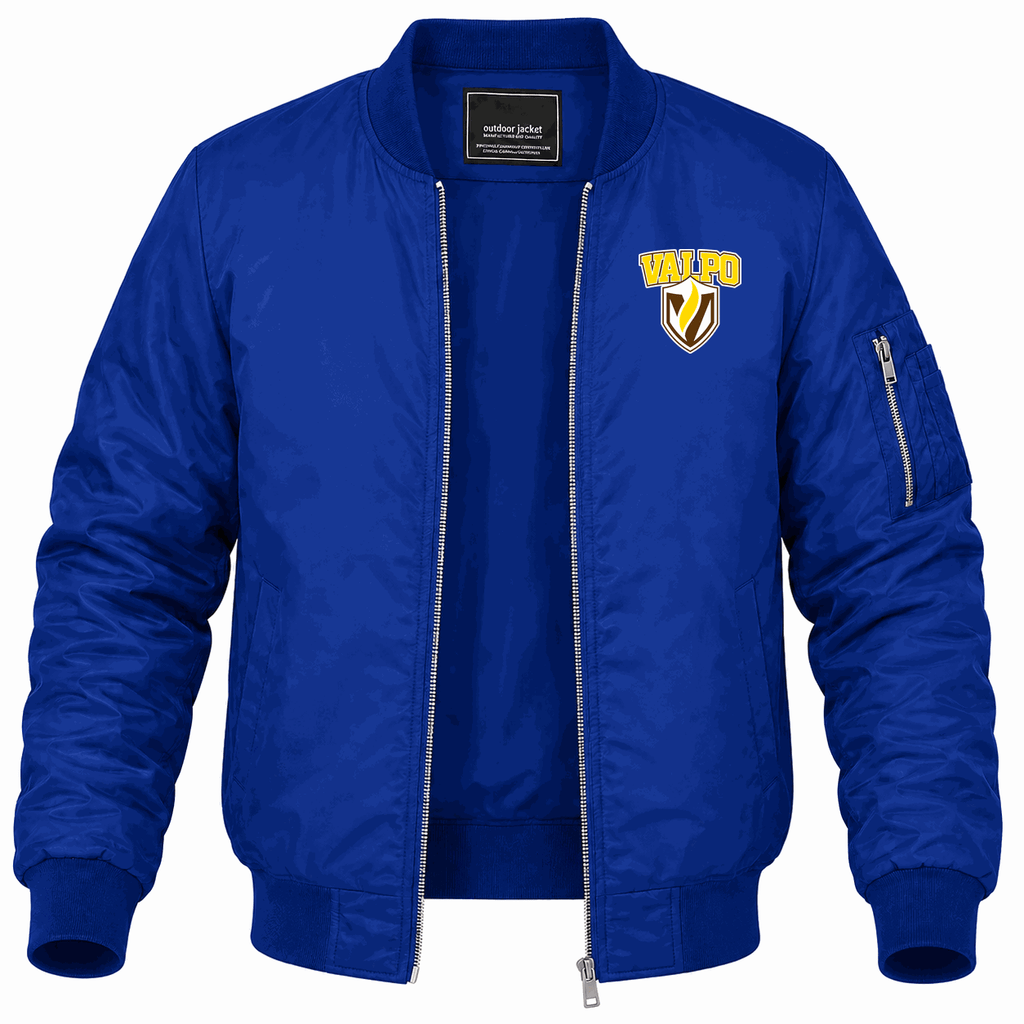 Men's Valparaiso Crusaders Logo Lightweight Bomber Jacket - Blue