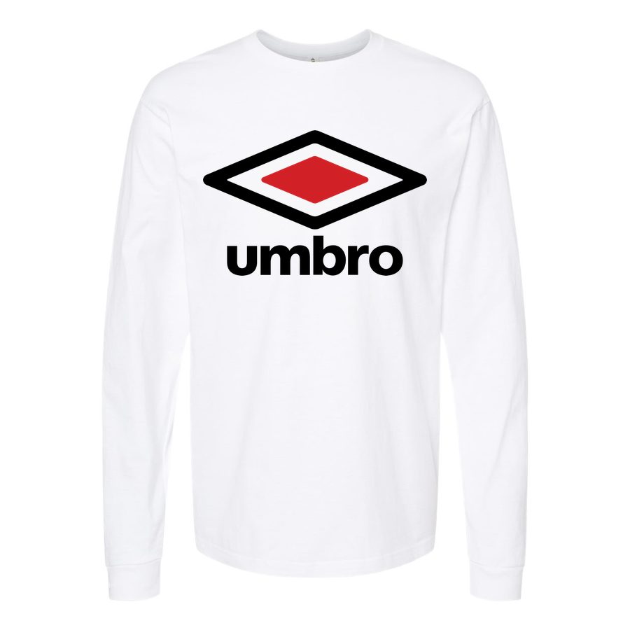 Men's Umbro-Logo-1536x864 Long sleeves Cotton Blend T-Shirt - White