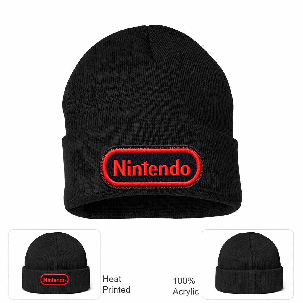 Nintendo Beanie Hat - Black