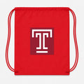 Temple Owls Drawstring Bag - Red