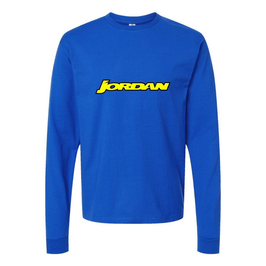 Men's Jordan Grand Prix Long sleeves Cotton Blend T-Shirt - Blue