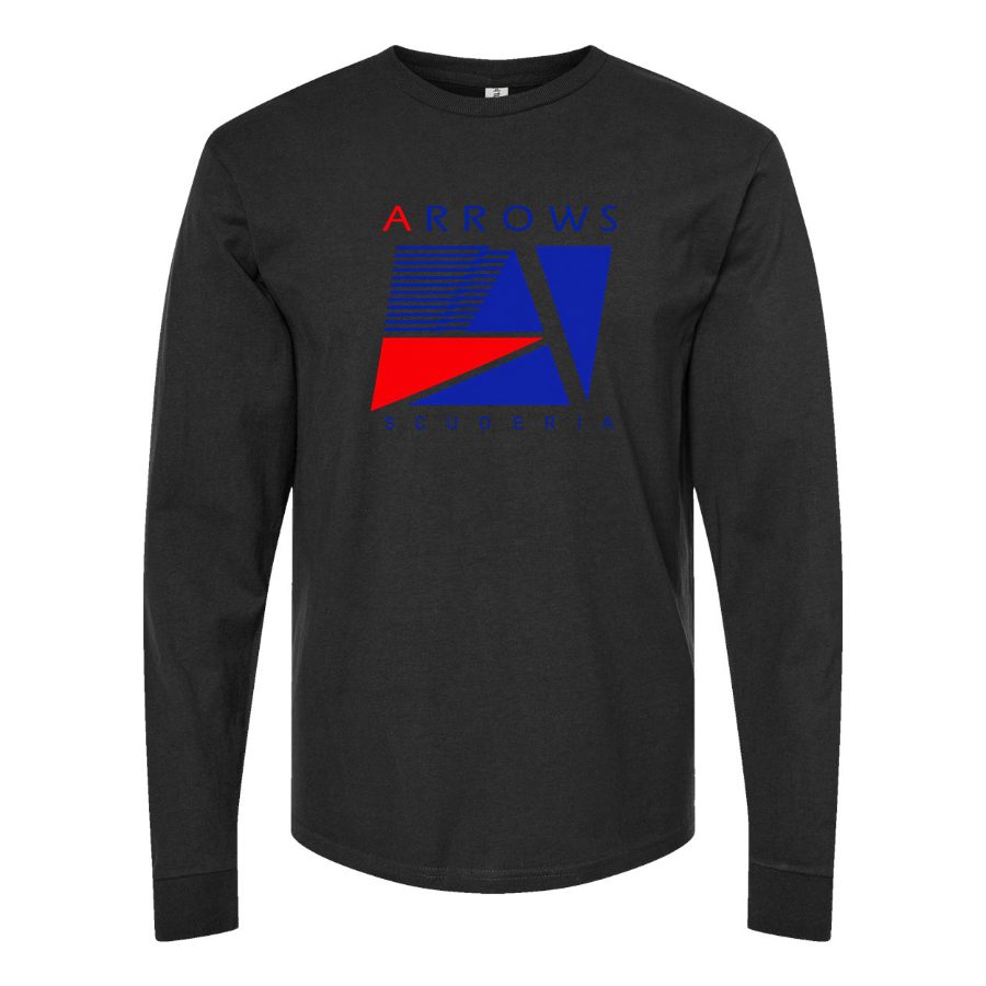 Men's Arrows F1 Team Long sleeves Cotton Blend T-Shirt - Black