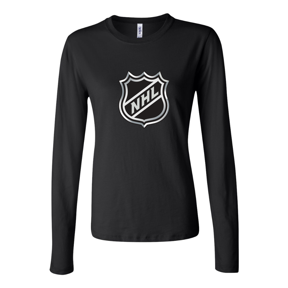 Women's NHL Shield Long Sleeve T-Shirt - Black