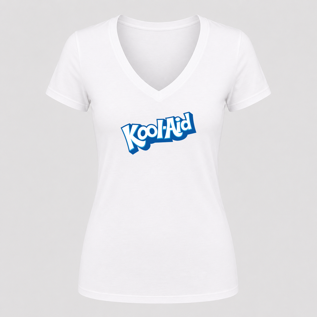 Women's Kool-Aid V Neck T-Shirt in white