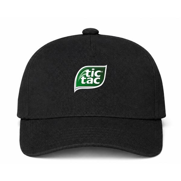 Tic Tac Logo Black Dad Baseball Cap Hat