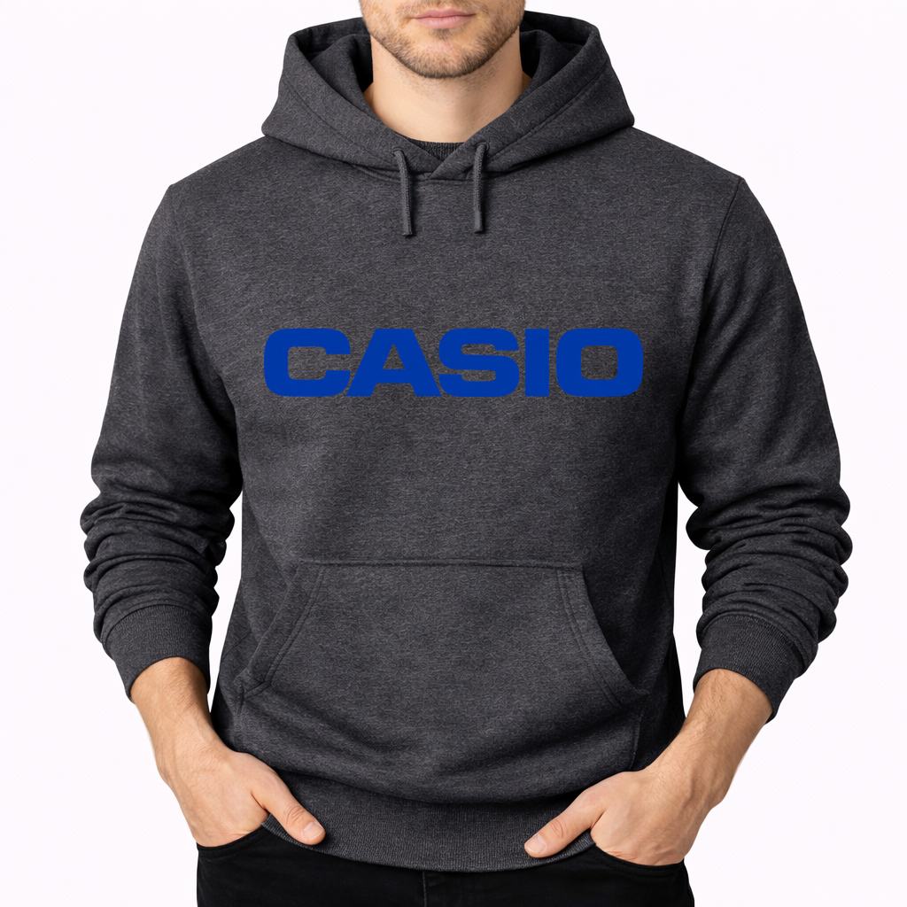 Men's Casio Pullover Hoodie - Charcoal