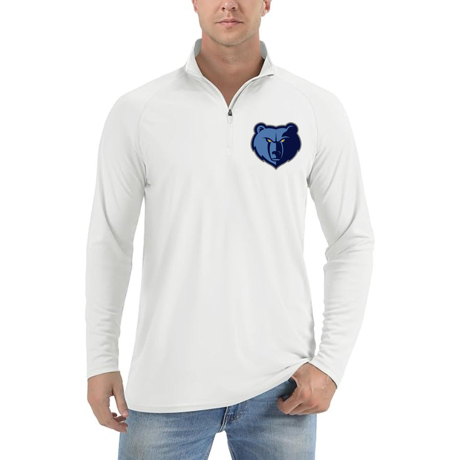 Memphis Grizzlies quarter-zip athletic shirt in White