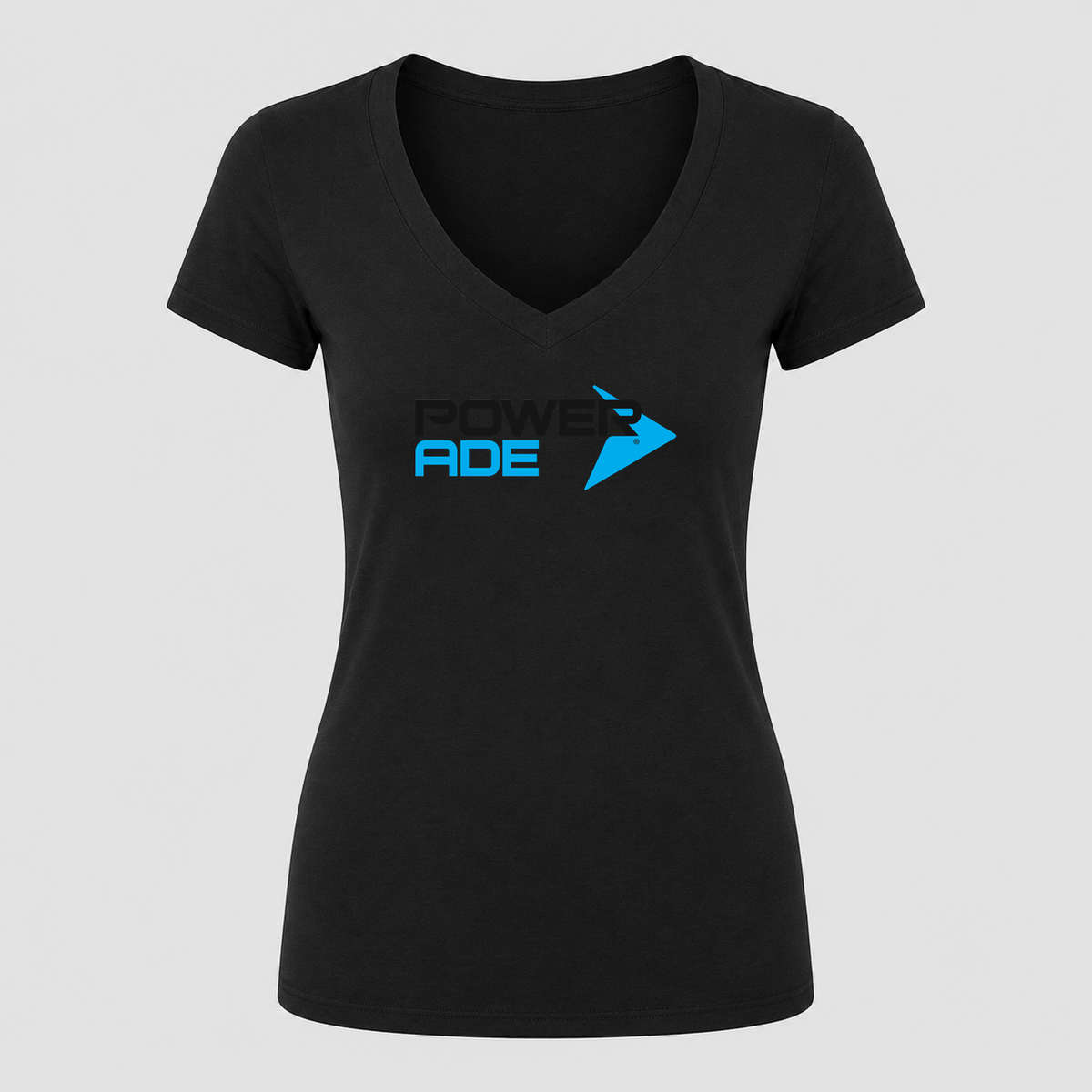 Women's Powerade V Neck T-Shirt in black