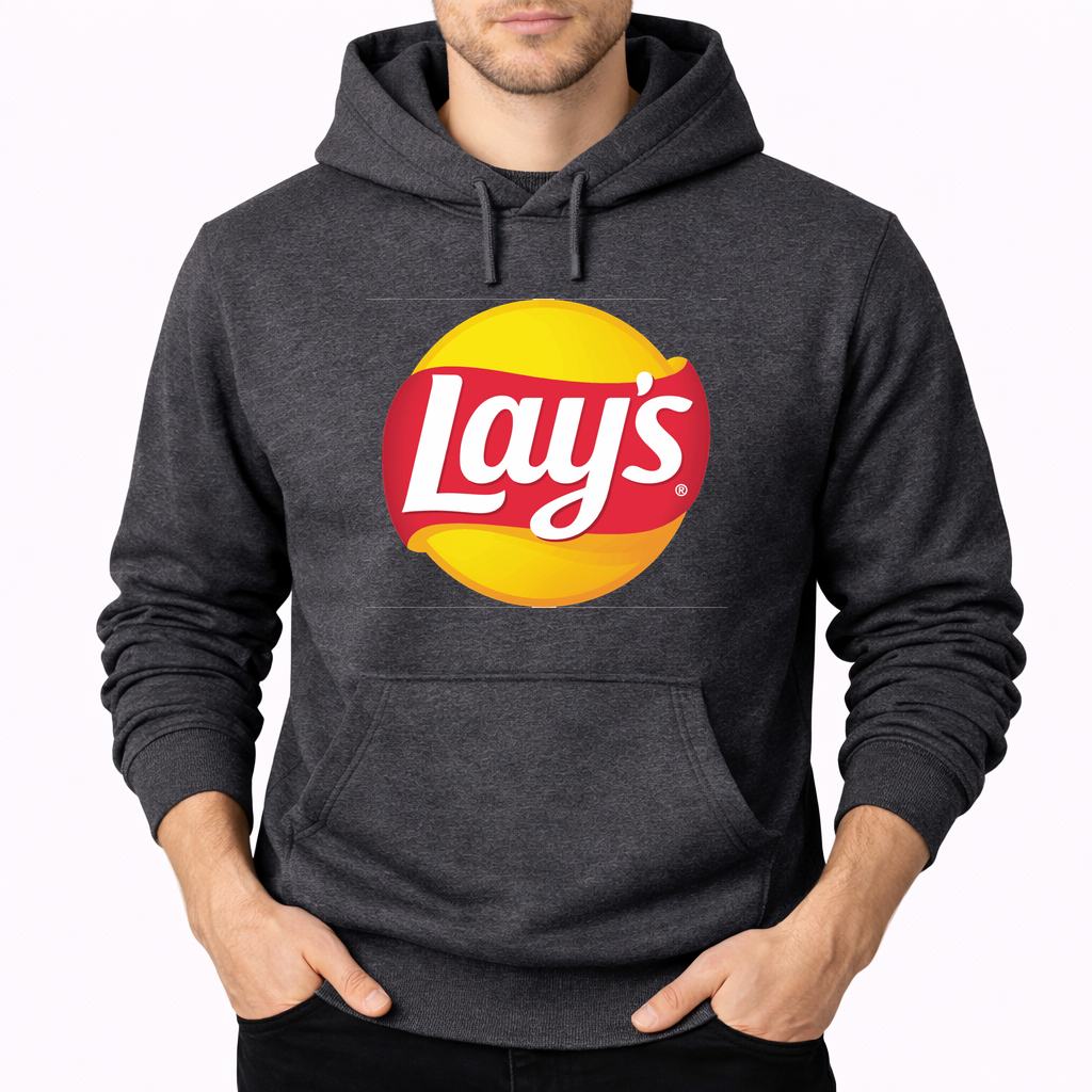 Men's Lays Food Pullover Hoodie - Charcoal