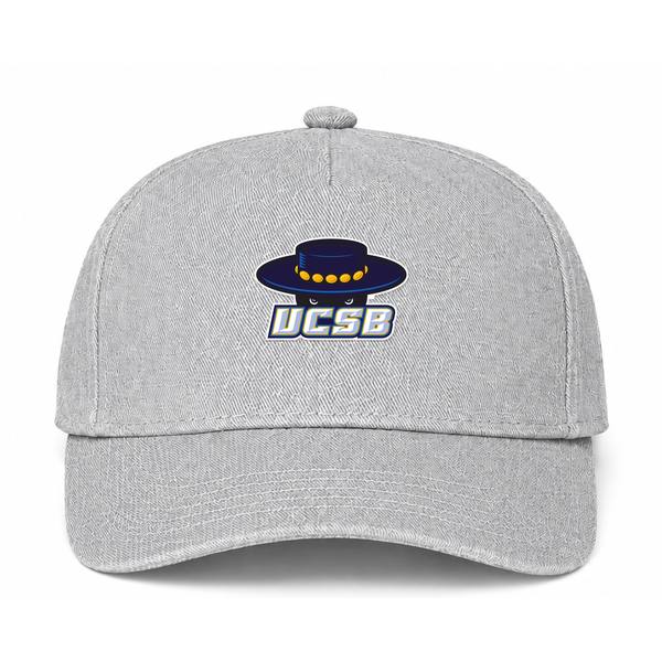 UCSB Gauchos Logo Gray Dad Baseball Cap Hat