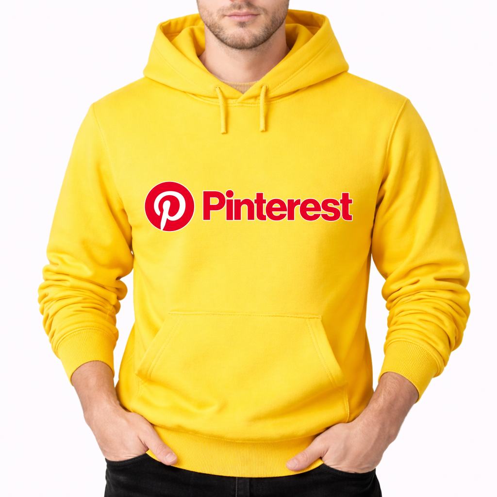 Men's Pinterest Pullover Hoodie - Yellow