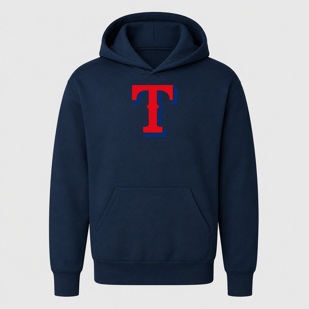 Youth Texas Rangers Pullover Hoodie - Navy