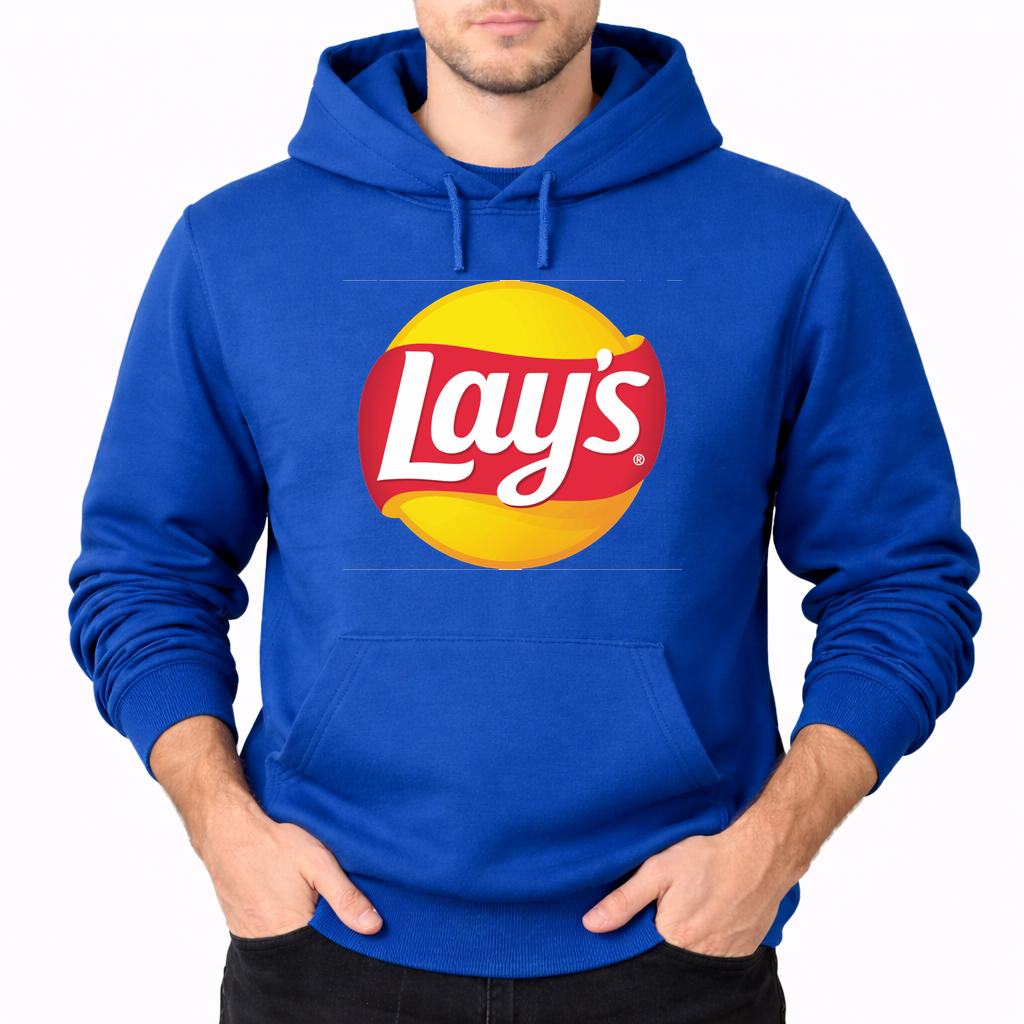 Men's Lays Food Pullover Hoodie - Blue