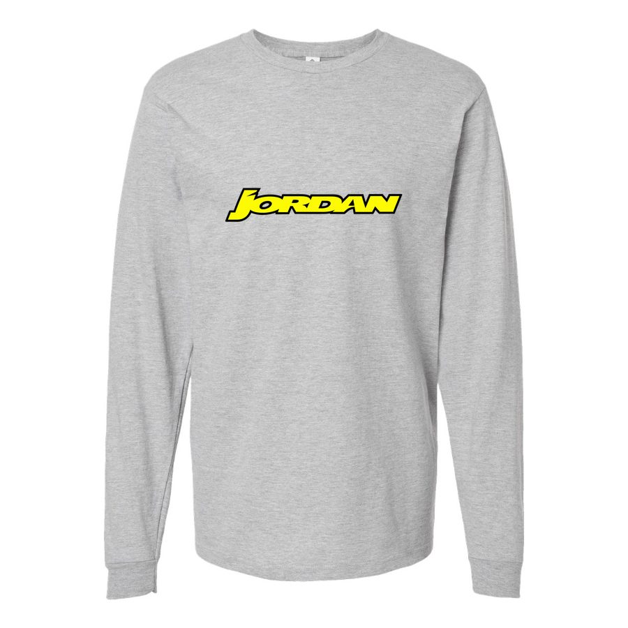 Men's Jordan Grand Prix Long sleeves Cotton Blend T-Shirt - Gray