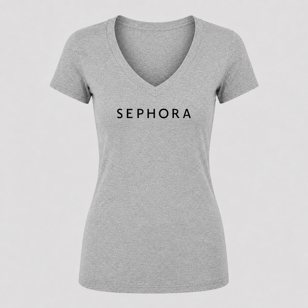 Women's Sephora V Neck T-Shirt in gray