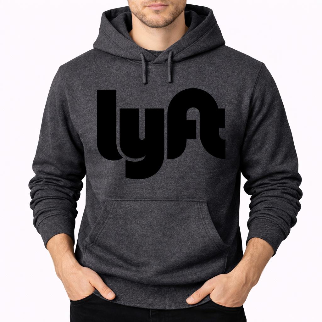Men's Lyft Black Pullover Hoodie - Charcoal