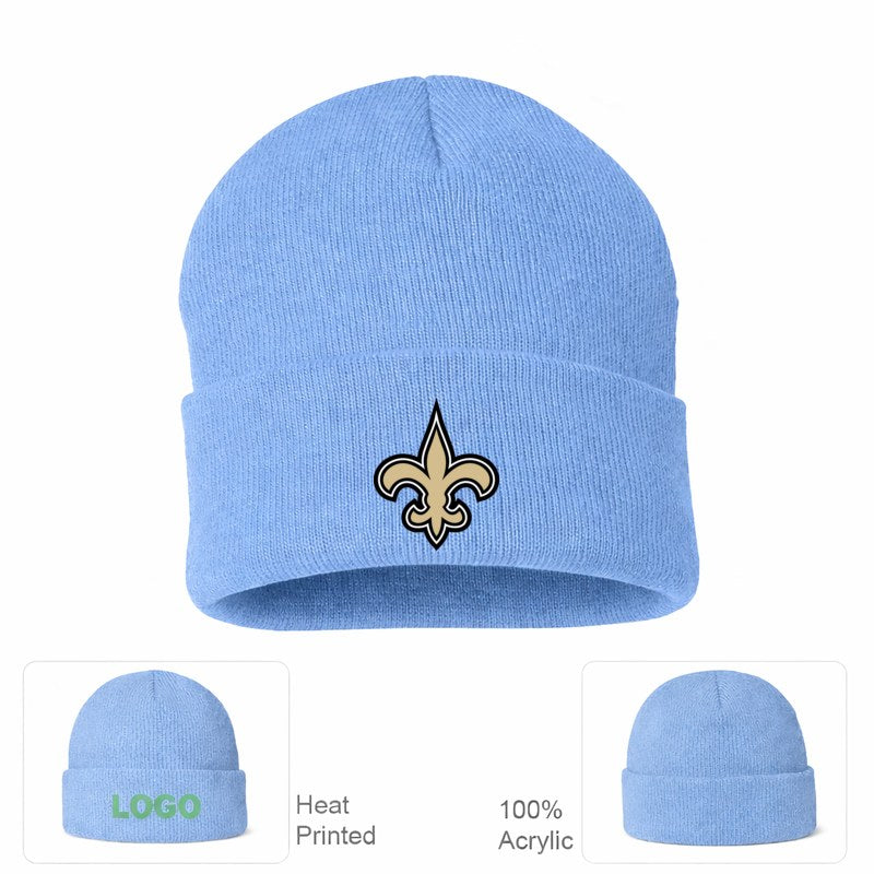 New Orleans Saints Sky Blue Beanie Hat