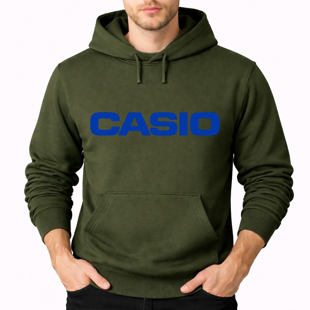 Men's Casio Pullover Hoodie - Army Green