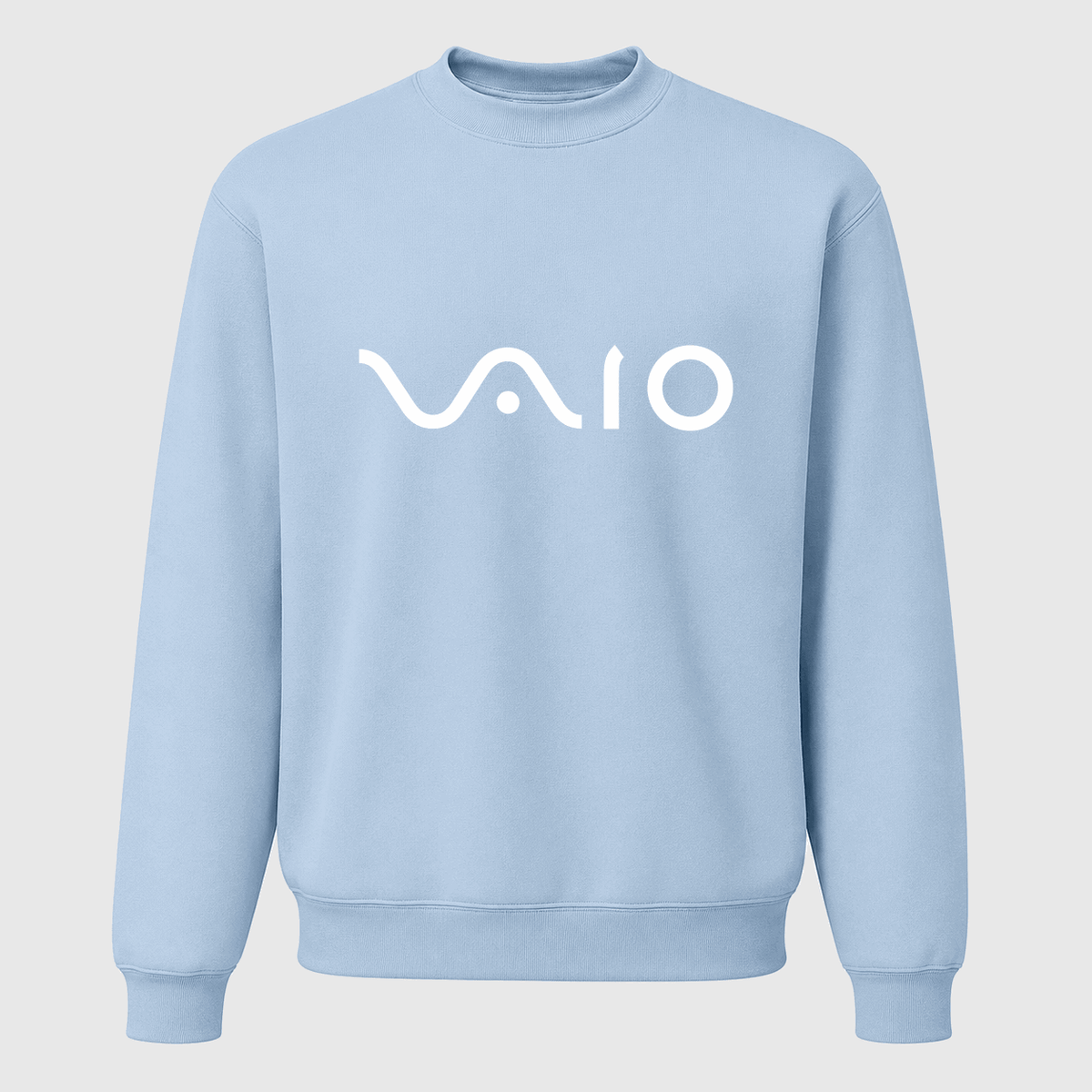 Men's Sony VAIO White Logo Crewneck Sweatshirt - Sky Blue