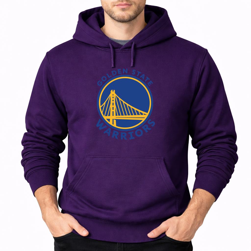 Men's Golden State Warriors Blue Pullover Hoodie - Purple