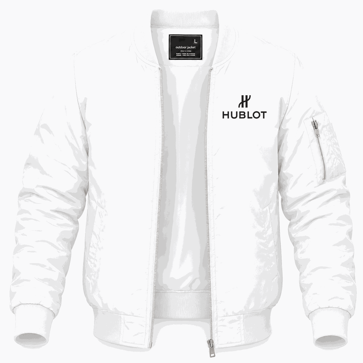 Men's Hublot Lightweight Bomber Jacket - White