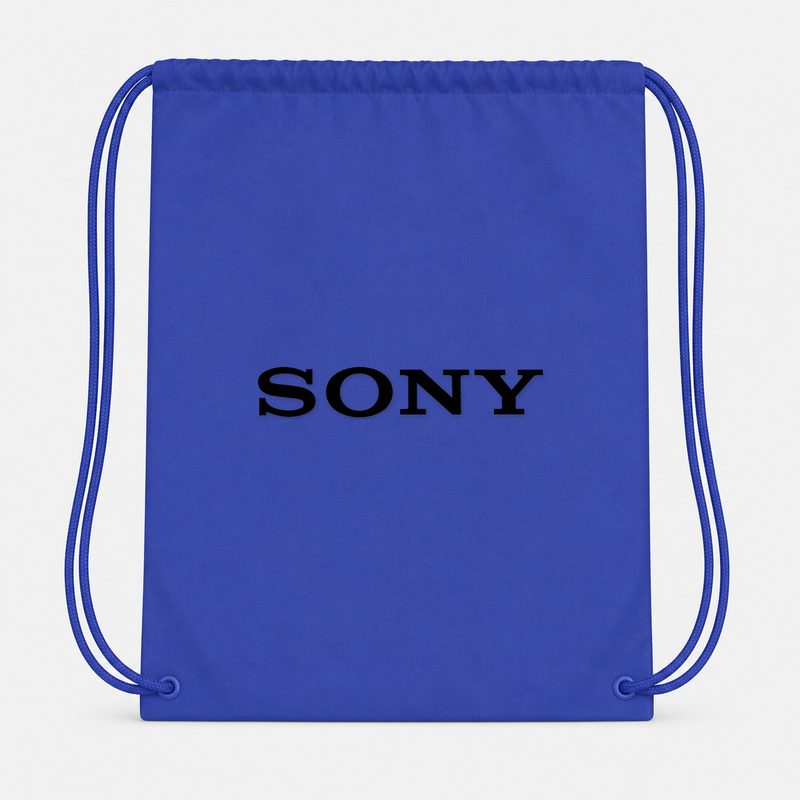 Sony Black Drawstring Bag - Blue
