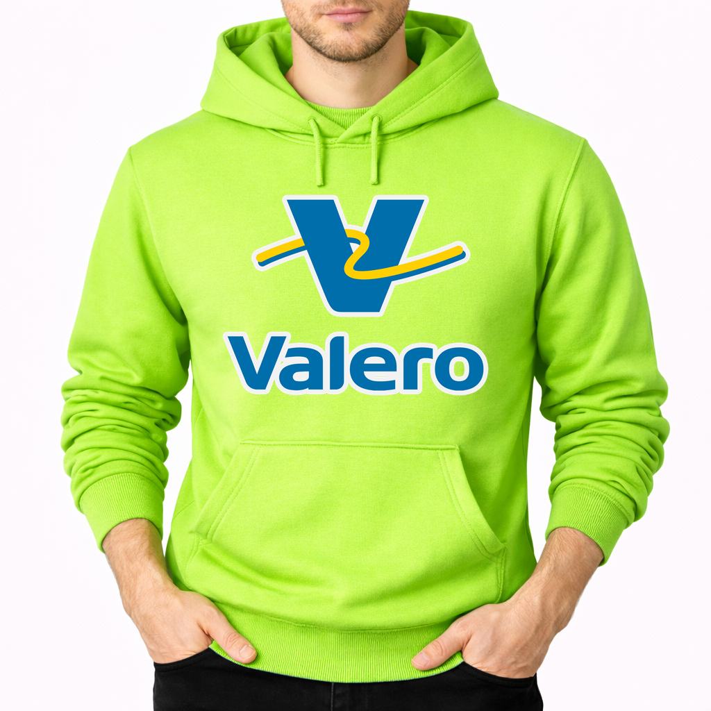 Men's Valero Gas Station Pullover Hoodie - Lime green