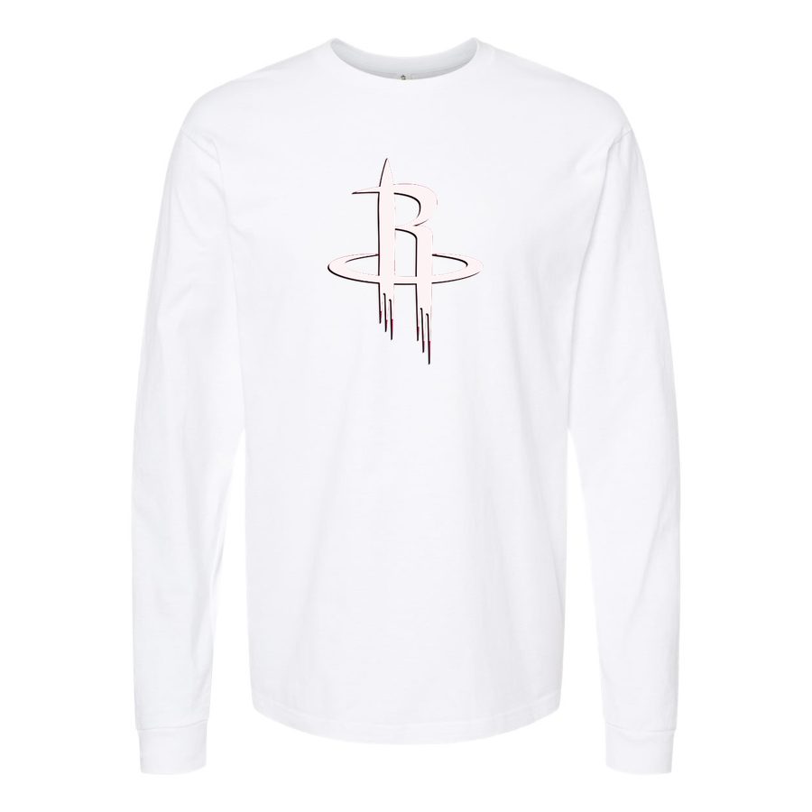 Men's army greeoustonrocksn Long sleeves Cotton Blend T-Shirt - White