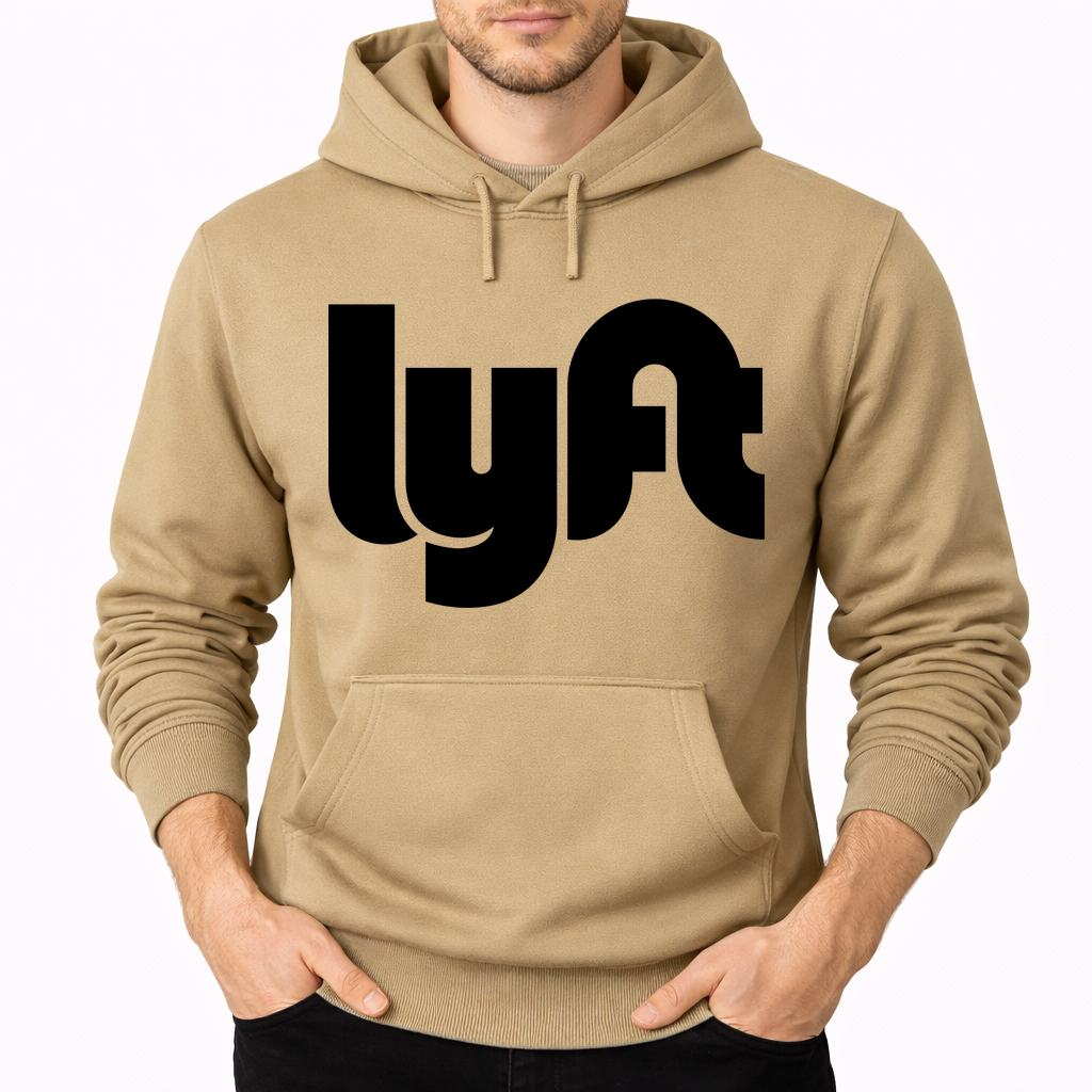 Men's Lyft Black Pullover Hoodie - Tan