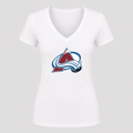 Women's Colorado Avalanche V Neck T-Shirt in white