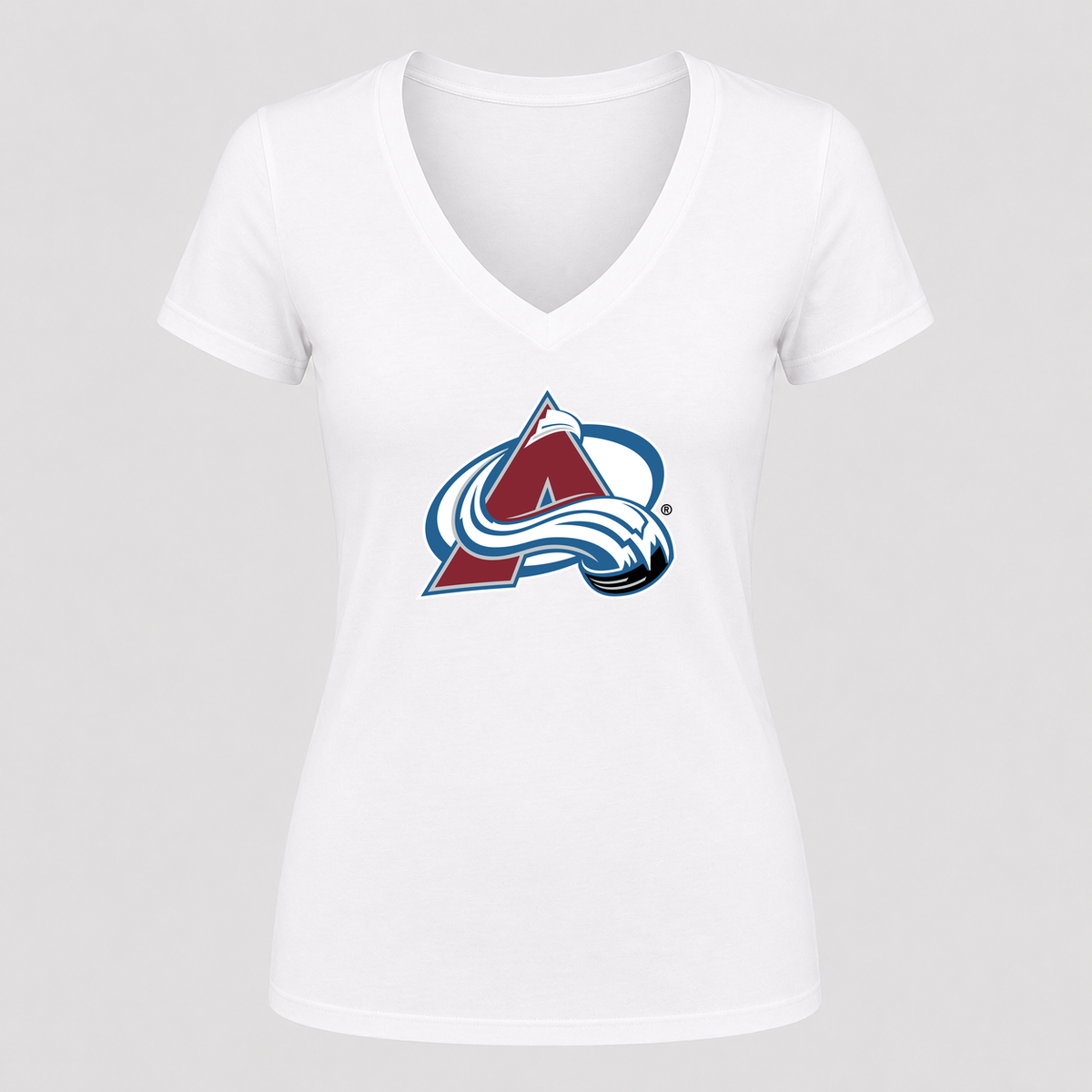 Women's Colorado Avalanche V Neck T-Shirt in white
