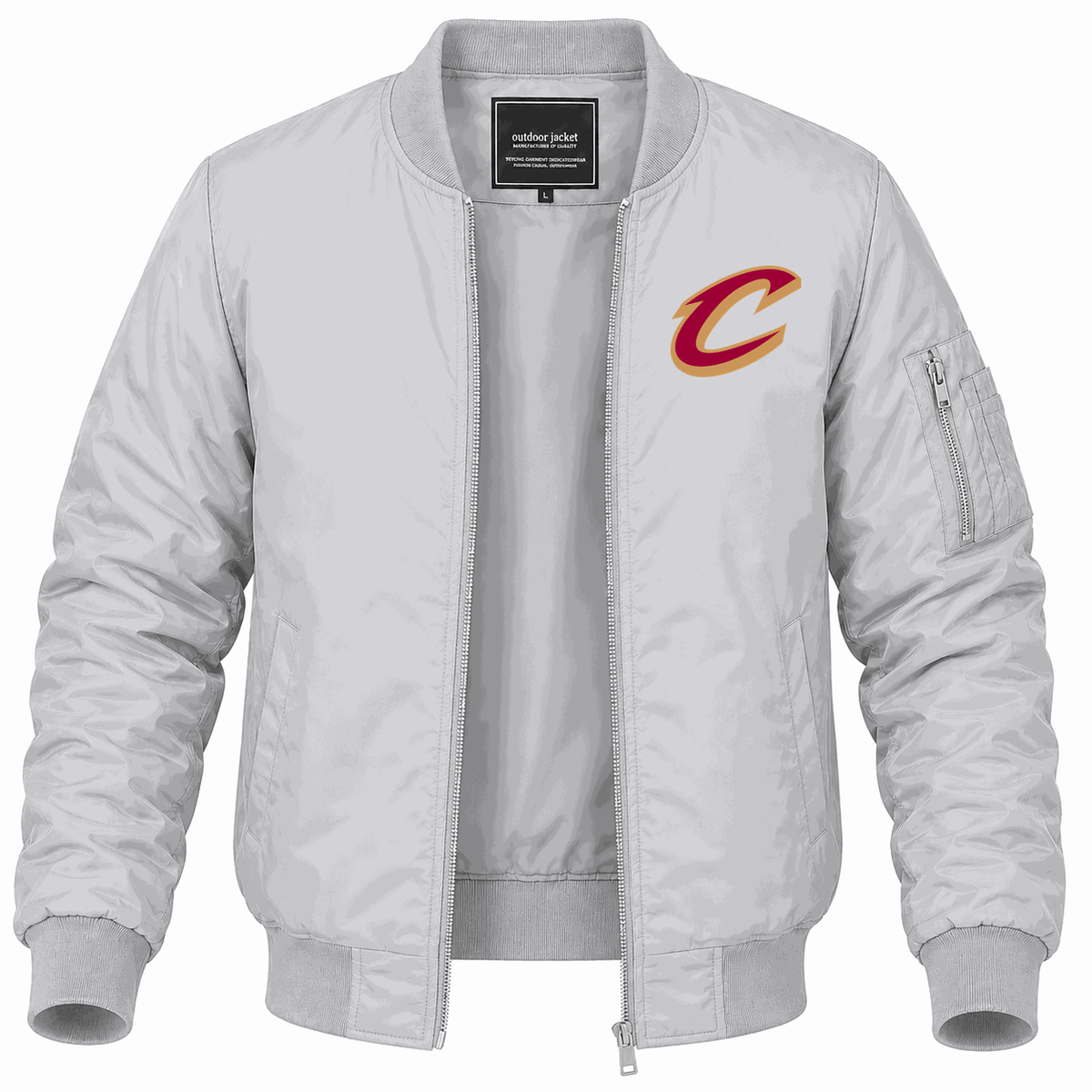 Men's Cleveland Cavaliers Lightweight Bomber Jacket - Gray