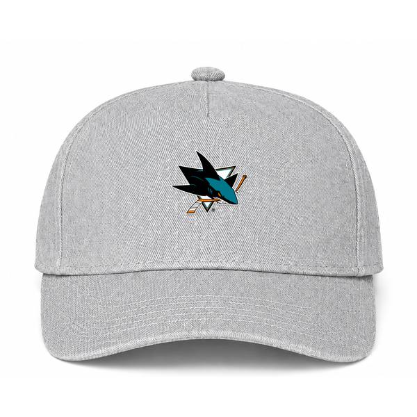 San Jose Sharks NHL Logo Gray Dad Baseball Cap Hat