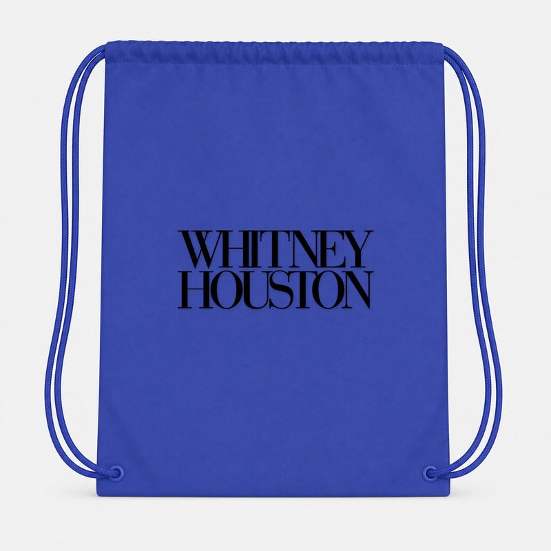 Whitney Houston Drawstring Bag - Blue