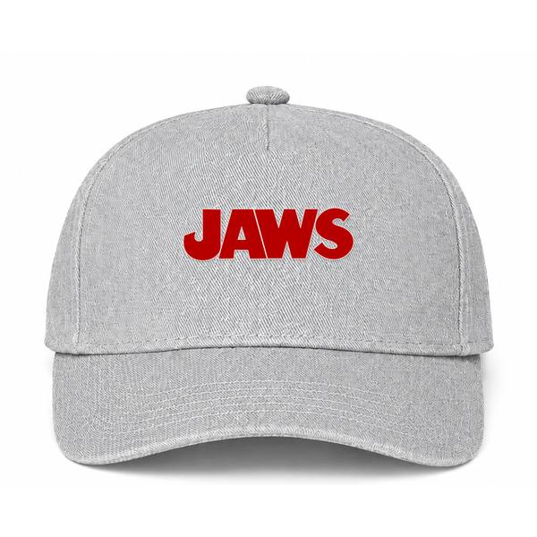 Jaws Logo Gray Dad Baseball Cap Hat