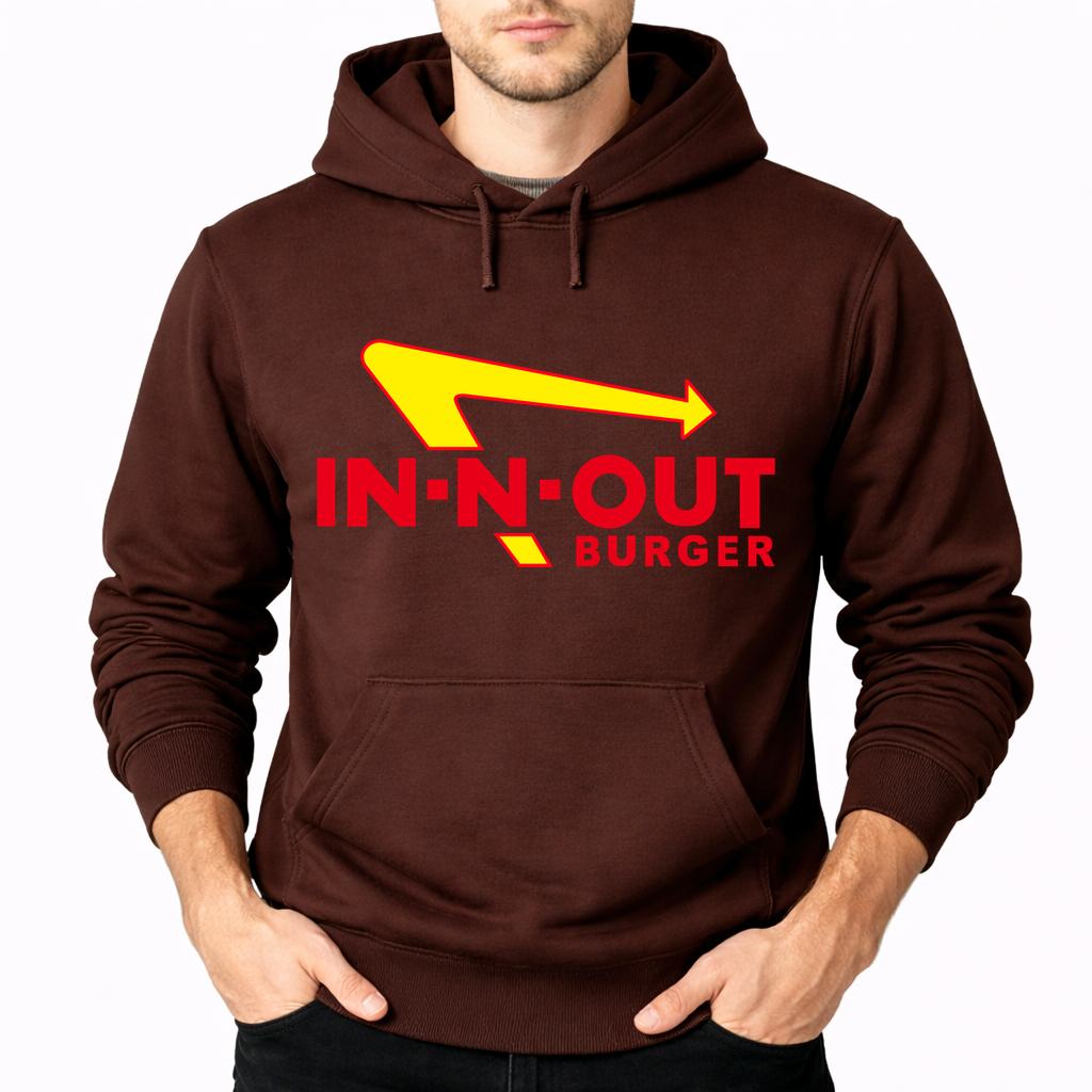 Men's In-N-Out Burger Pullover Hoodie - Brown