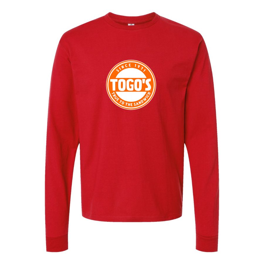 Men's Logo-Togos-1536x864 Long sleeves Cotton Blend T-Shirt - Red