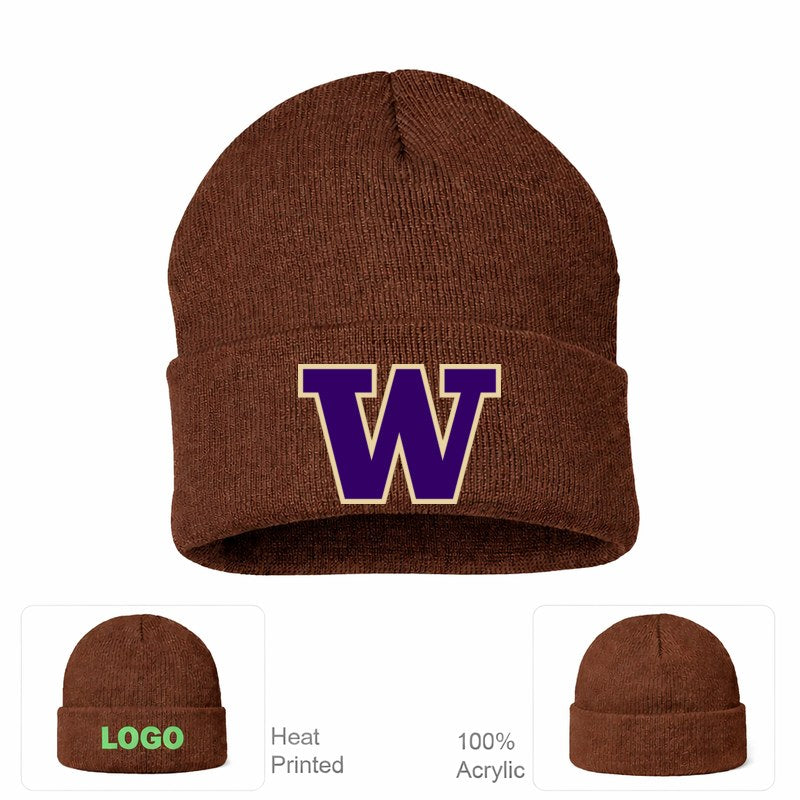 Washington Huskies Brown Beanie Hat