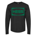 Men's Hess-Logo Long sleeves Cotton Blend T-Shirt - Black