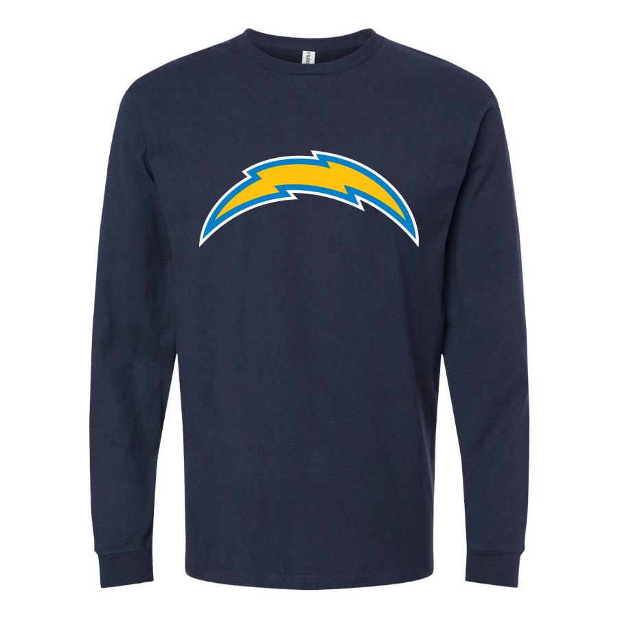 Men's Los Angeles Chargers Long sleeves Cotton Blend T-Shirt - Navy