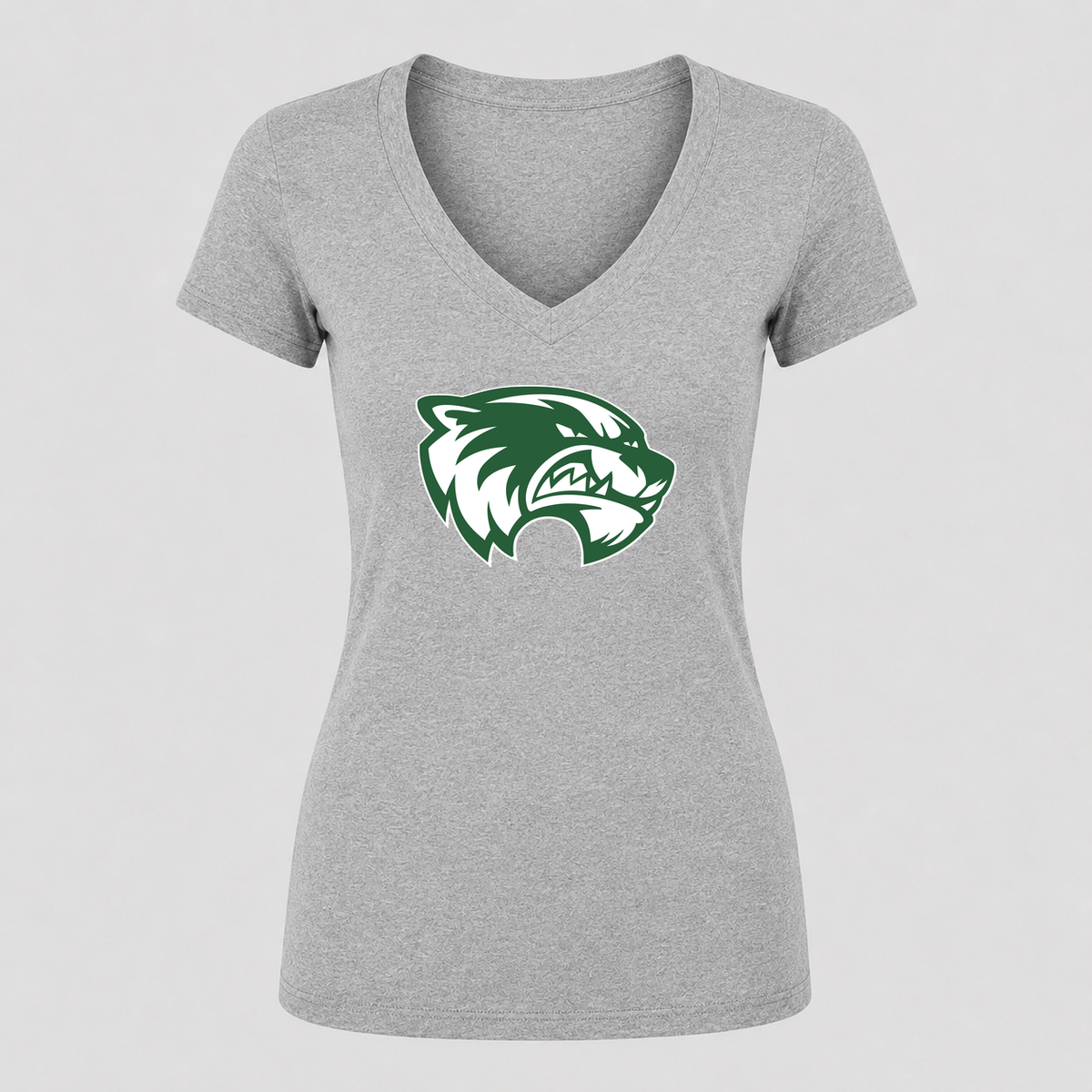 Women's Utah Valley Wolverines V Neck T-Shirt in gray