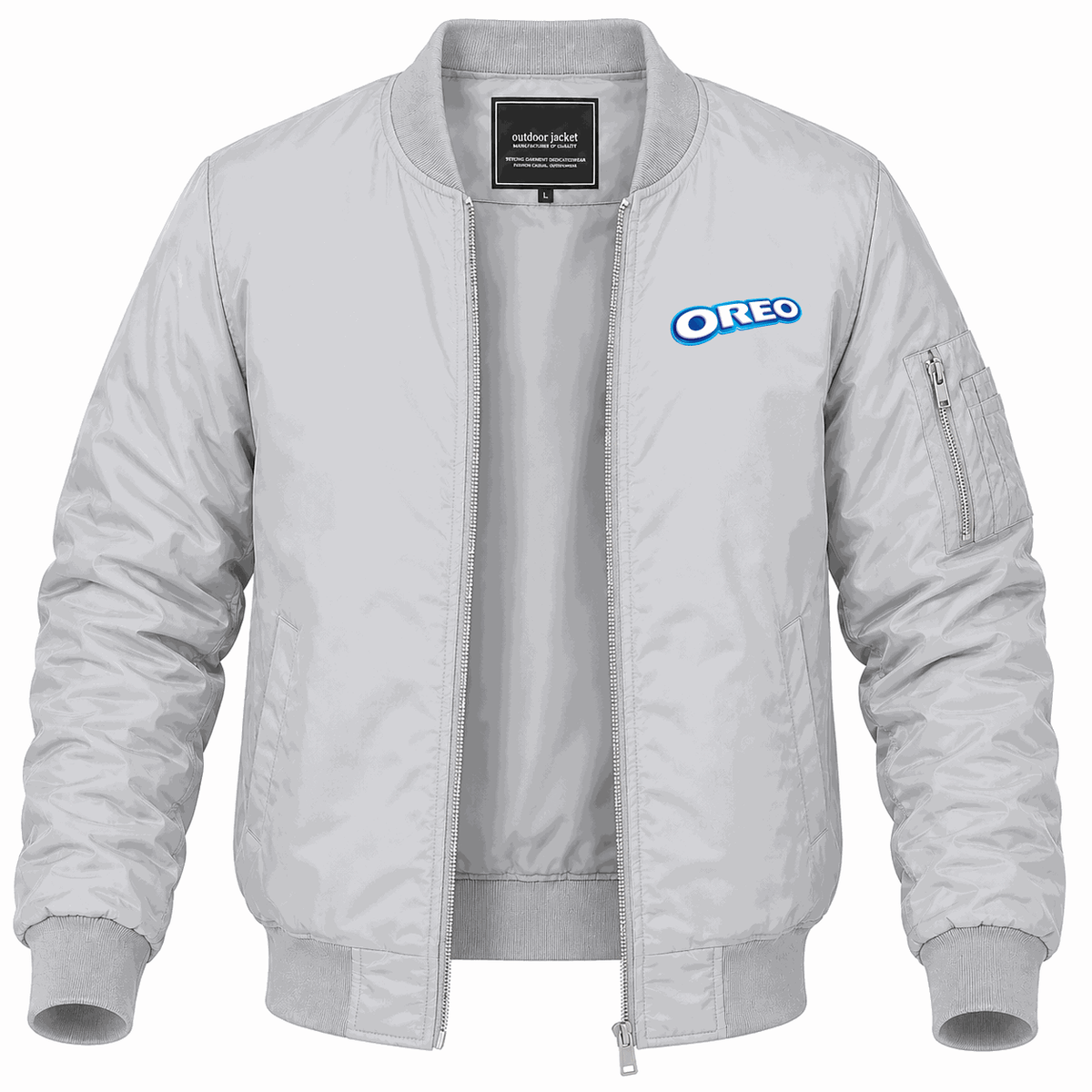 Men's Oreo Lightweight Bomber Jacket - Gray