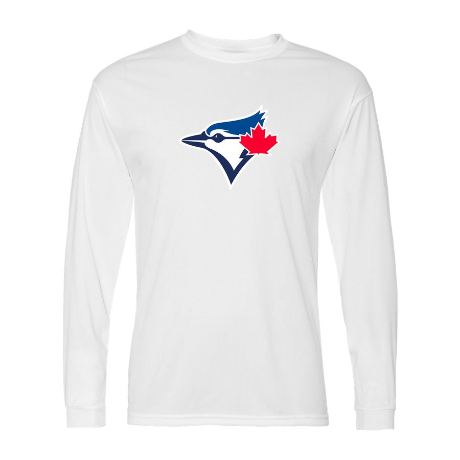 Men's Toronto Blue Jays Polyester Long Sleeve T-Shirt - White